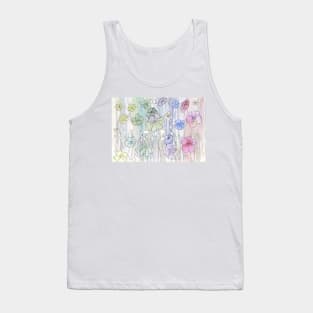 Floral Watercolour Collage 2 Tank Top